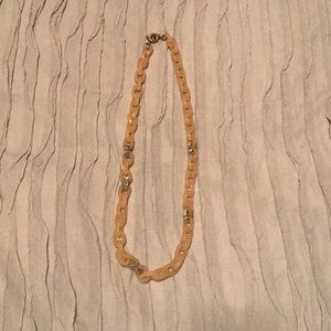Tan Jcrew Necklace with rhinestone accents